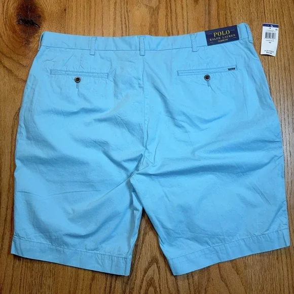 Polo Ralph Lauren Shorts Mens 40 Blue Chino Classic Fit Summer Cotton NWT FLAW - Picture 10 of 11